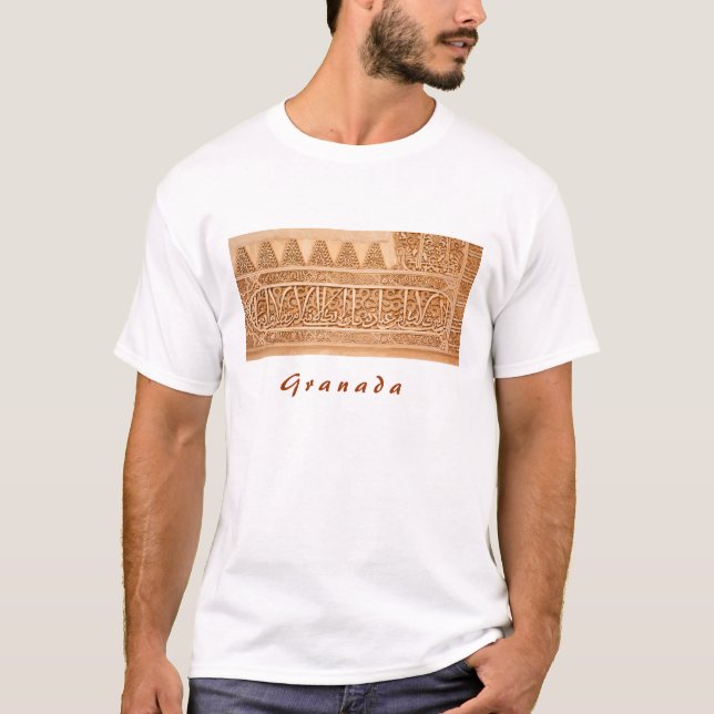 Alhambra Granada Spanien T-tröja T-shirt (Framsida)