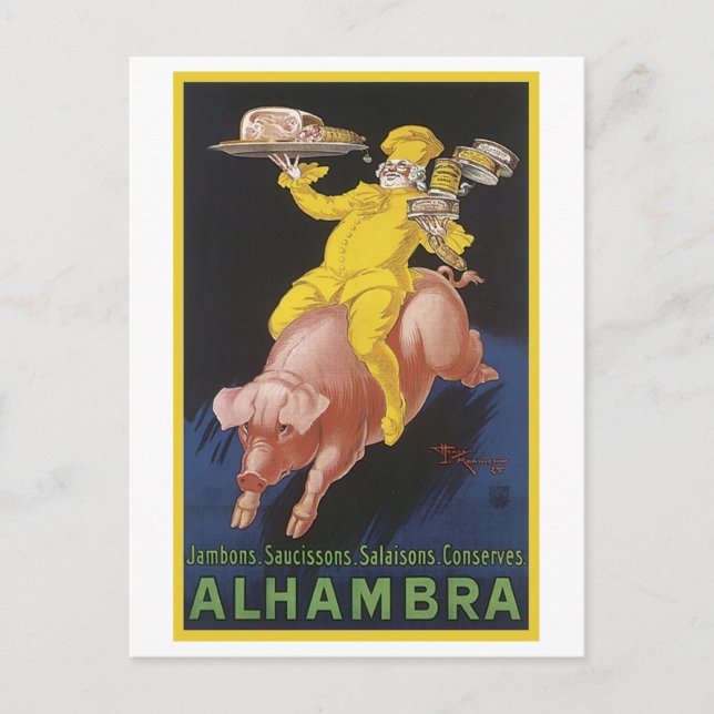 Alhambra Ham Flies Gris Ad Vykort (Framsida)