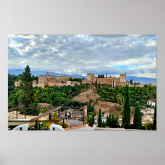 Alhambra i Granada Spanien Poster