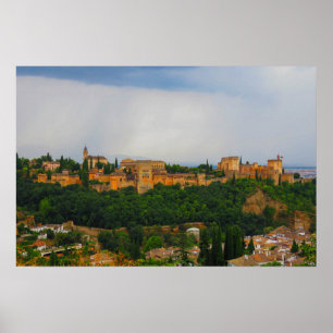 Alhambra i Granada, Spanien Poster
