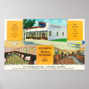 Alhambra Italienska restauranger och � Poster