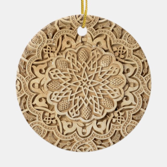Alhambra mönster julgransprydnad keramik (Framsidan)