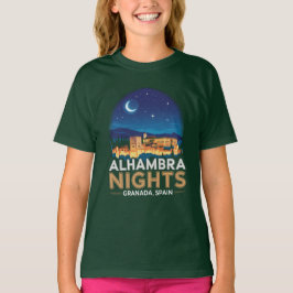 Alhambra Nights- Granada Spain Travel Art T Shirt