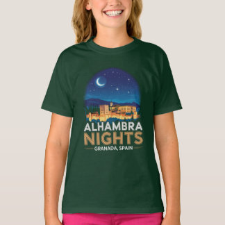 Alhambra Nights- Granada Spain Travel Art T Shirt