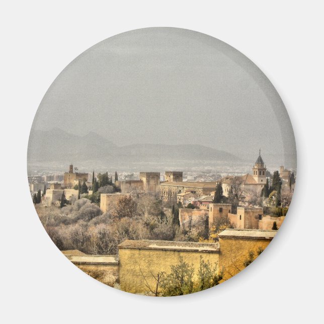 Alhambra Palace, Granada, Spanien Magnet (Framsidan)