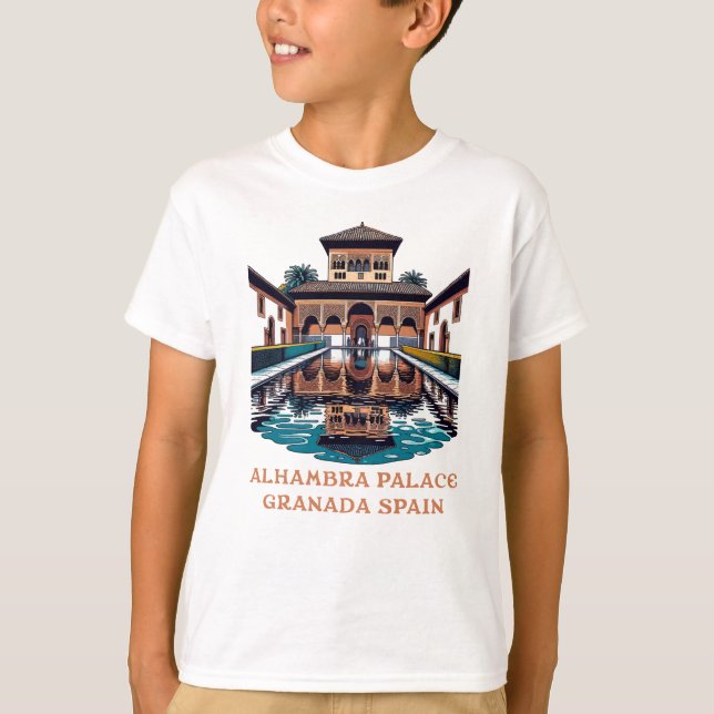 Alhambra Palace Granada Spanien T Shirt (Framsida)