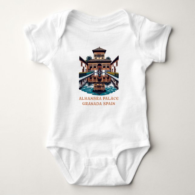 Alhambra Palace Granada Spanien T Shirt (Framsida)