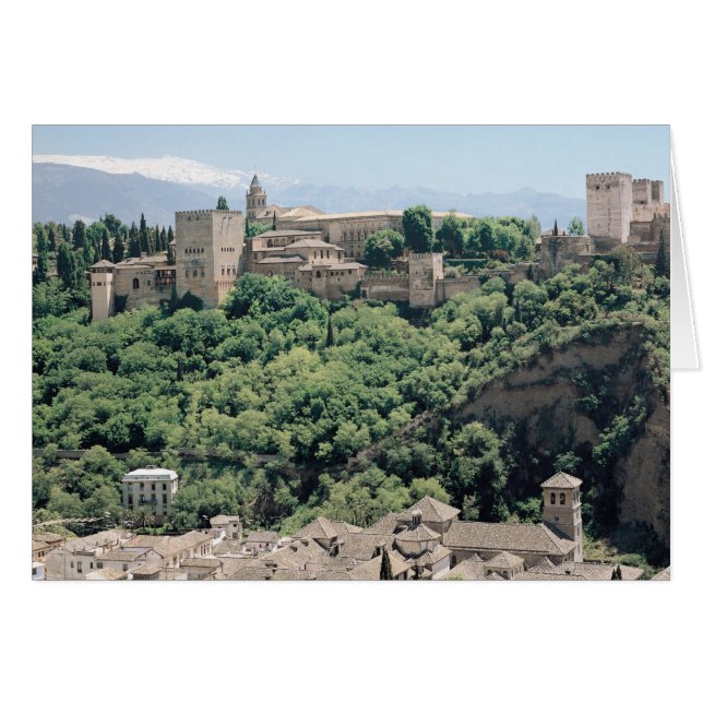 Alhambra-palatset Hälsningskort (Framsidan Horizontal)