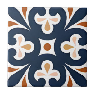 Alhambra-plattor (blått orange), mönster kakelplatta