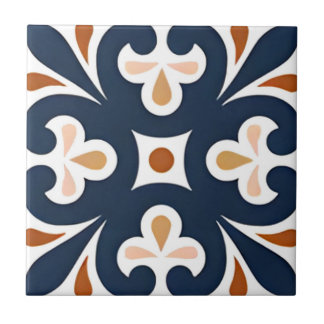 Alhambra-plattor (blått orange), mönster kakelplatta