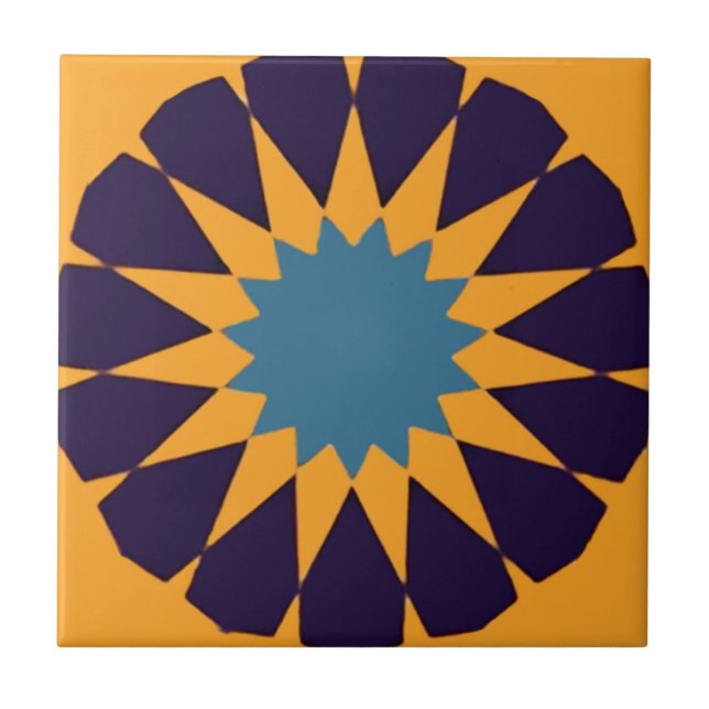 Alhambra-plattor, blomkammussla kakelplatta (Framsidan)