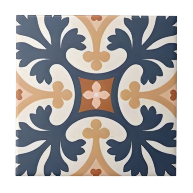 Alhambra-plattor vackra, gamla kakelplatta (Framsidan)