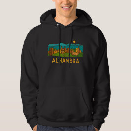Alhambra solnedgång 2 hoodie