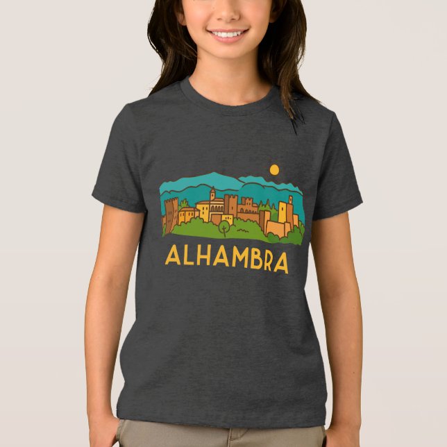Alhambra solnedgång 2 t shirt (Framsida)