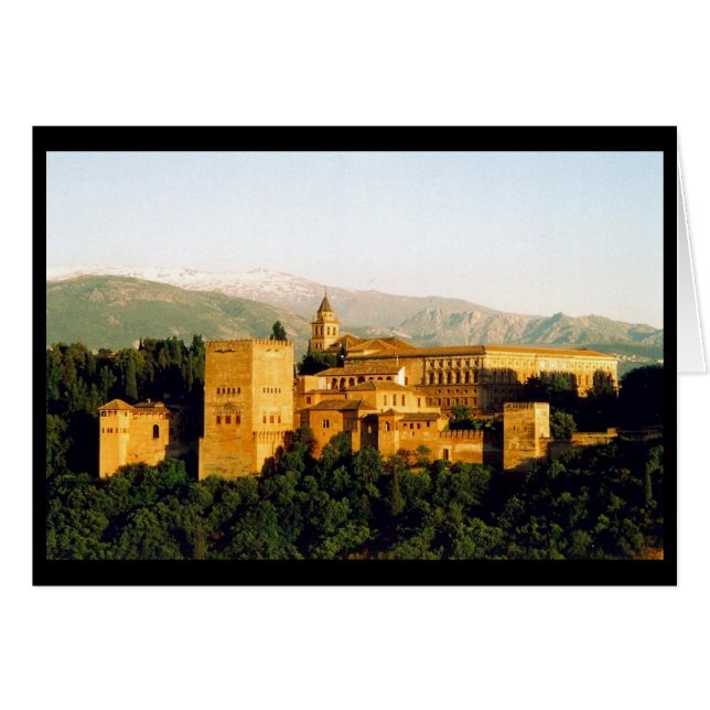 alhambra spain hälsningskort (Framsidan Horizontal)