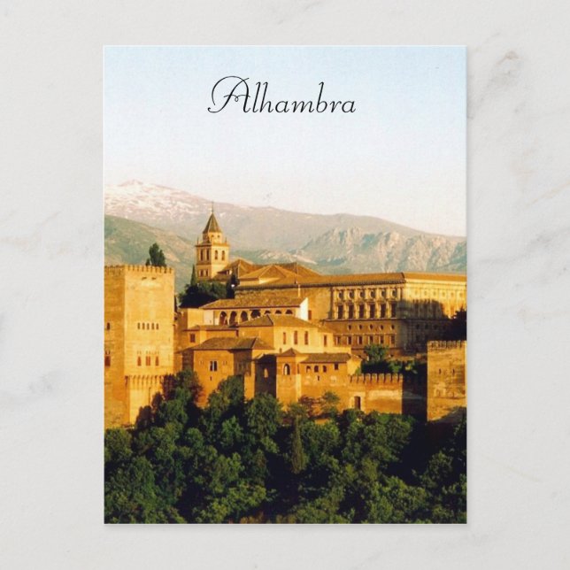 alhambra spain vykort (Framsida)