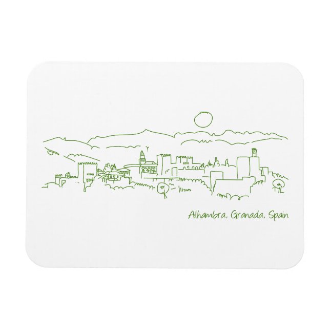 Alhambra Sunset Magnet (Horisontell)