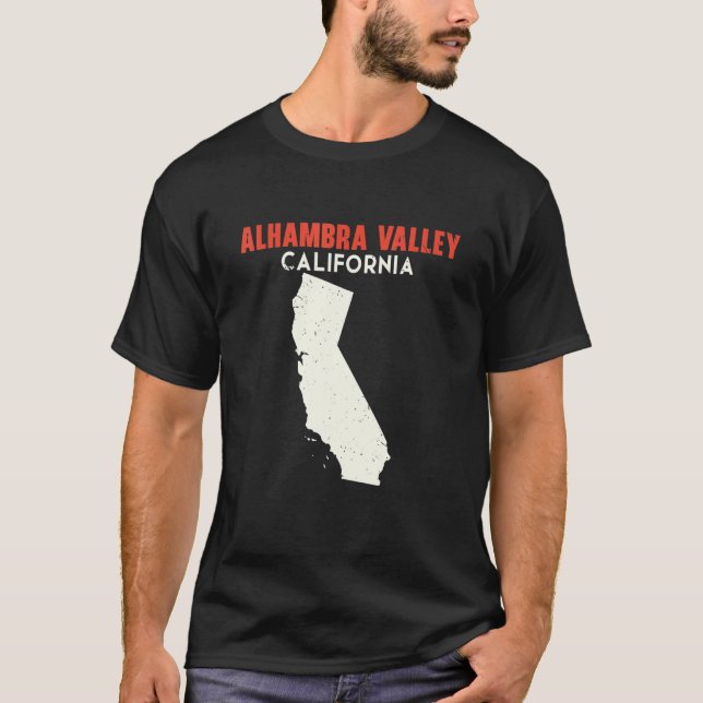 Alhambra Valley California State America Trave T Shirt (Framsida)