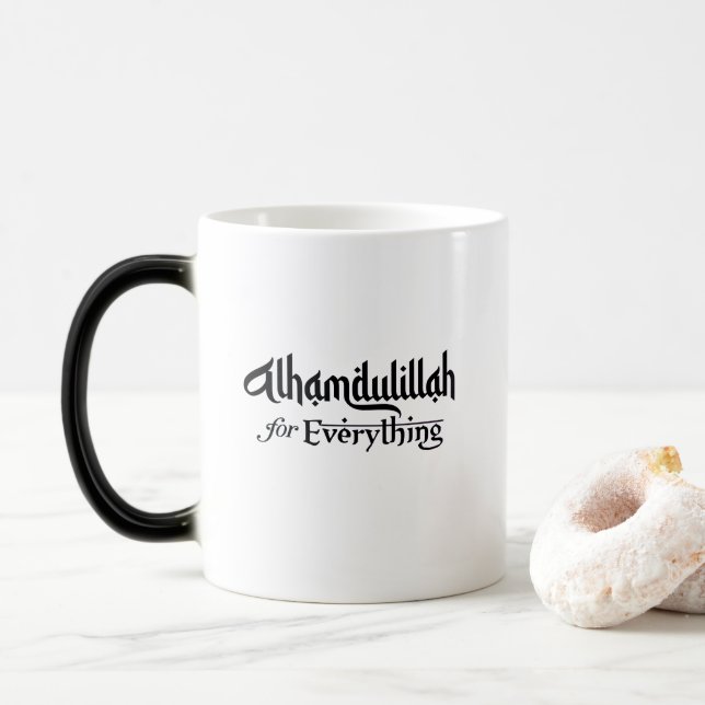 Alhamdulillah for Everything Minimal Islamic Gift Magisk Mugg (Med munk)