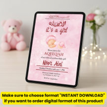 Alhamdulillah rosa aqeeqah muslimsk flicka