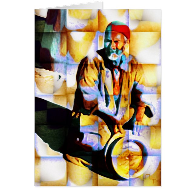 Ali av Djerba (kortet) Hälsningskort (Framsidan)