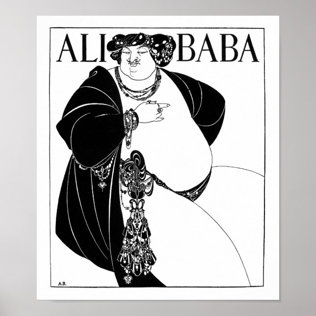 Ali Baba, Aubrey Beardsley Poster (Framsidan)