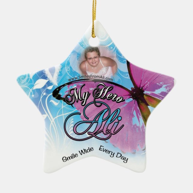 Ali Borgen stjärnaprydnad Julgransprydnad Keramik (Framsidan)