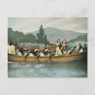 Ali Pasha (1741-1822) of Janina-jakt på Sjö Bu Vykort
