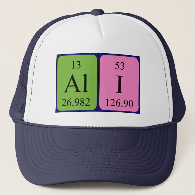 Ali Periodisk bord namn hat Keps (Framsida)