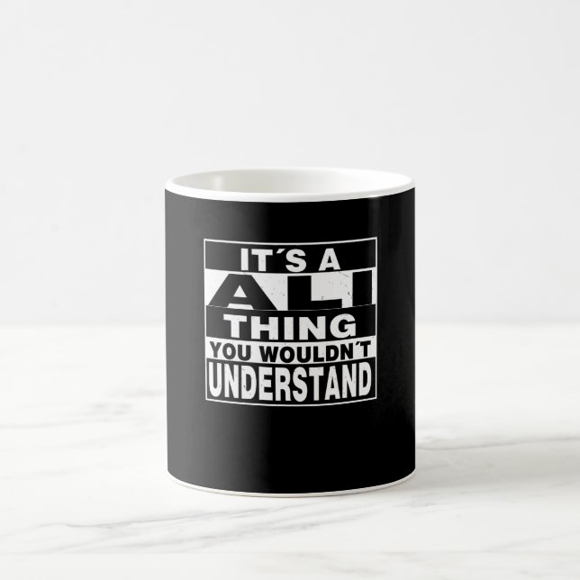 ALI Surname Personlig Gift Kaffemugg (Center)