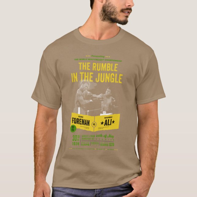 Ali vs Foreman Rumble in the Jungle tjej T Shirt (Framsida)