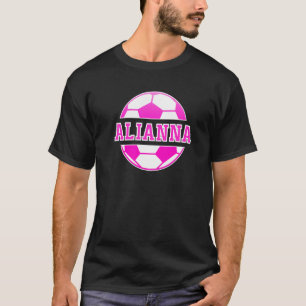 Alianna Namn Girls Soccer Play Football Sportfanta T Shirt