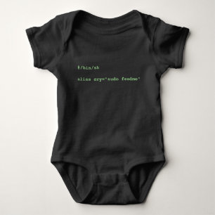 alias gråt="sudo feed" Baby Bodykostym T Shirt