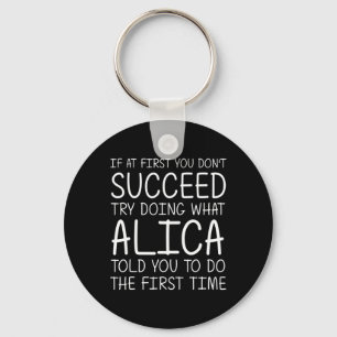 Alica Namn Personlig Birthday Funny jul J Nyckelring