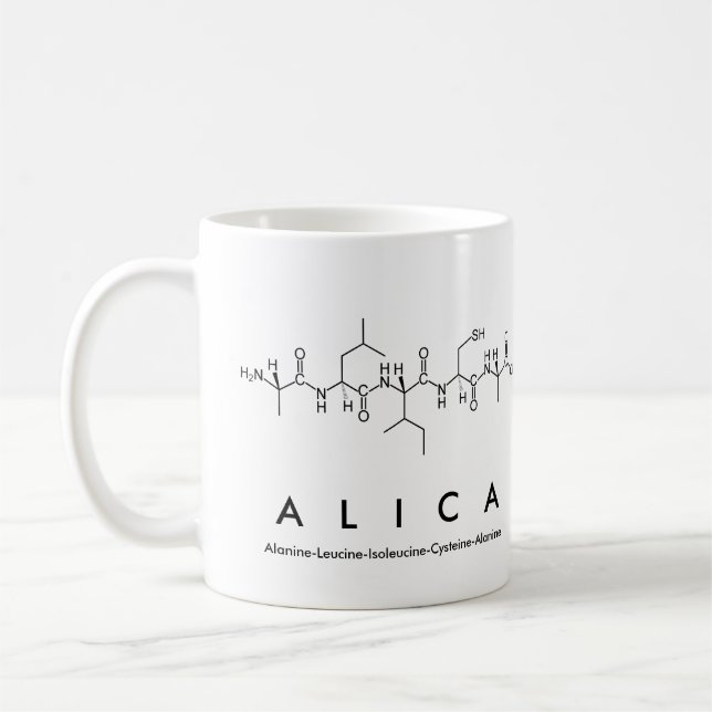Alica peptide namn mugg (Vänster)
