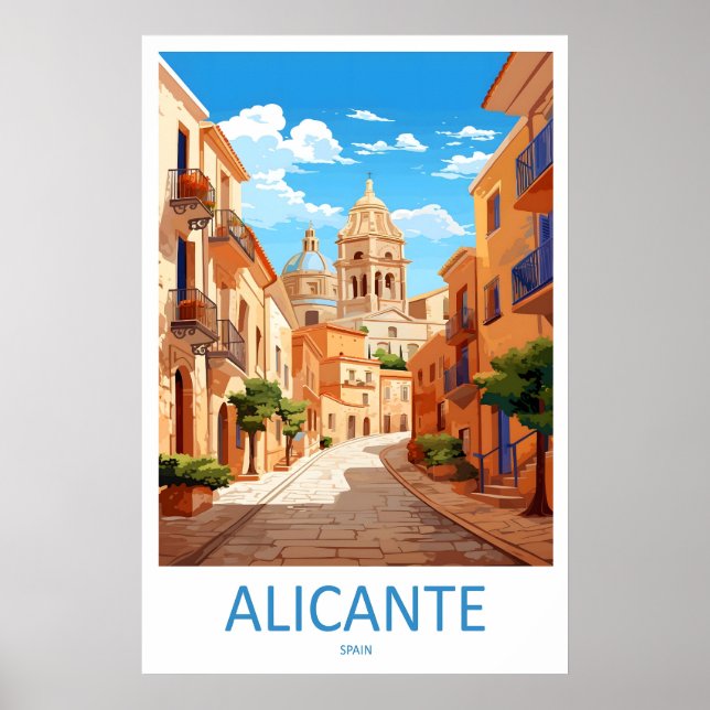 Alicante National Skidåkning Resa Affisch Park Vin (Framsidan)