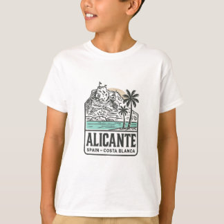 Alicante Sketch Santa Bárbara Castle Costa Blanca  T Shirt