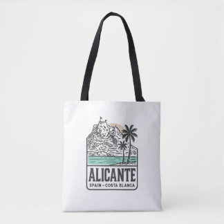 Alicante Sketch Santa Bárbara Castle Costa Blanca  Tygkasse