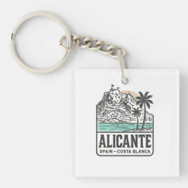 Alicante Sketch Santa Bárbara slott Costa Blanca 