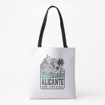 Alicante Sketch Santa Bárbara slott Costa Blanca 