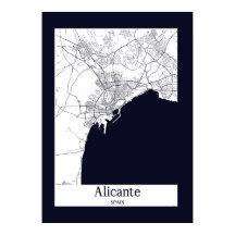 Alicante Spain City Karta