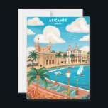 Alicante Spain Travel Postcard Art Vykort<br><div class="desc">Alicante Spain Travel Postcard Art</div>