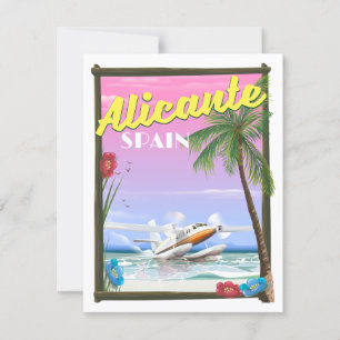 Alicante Spain vintage stil reseaffisch