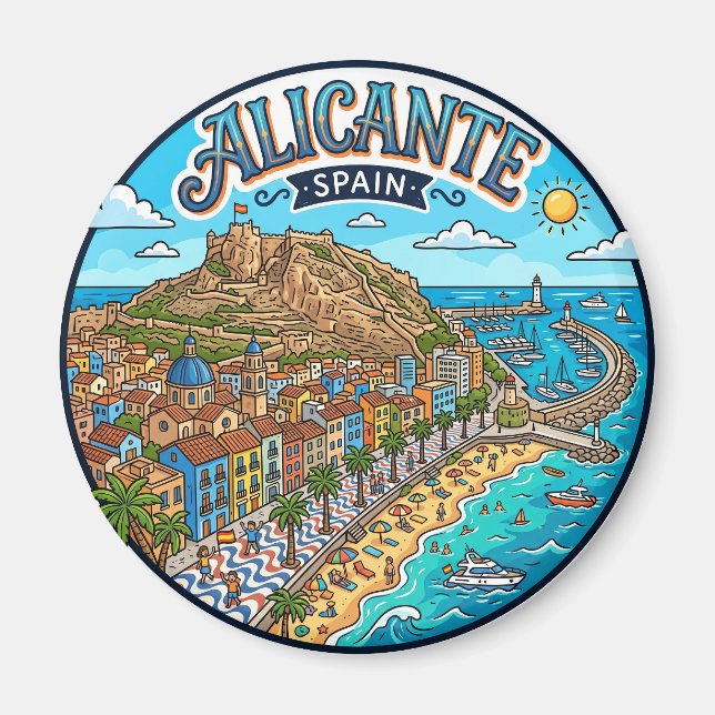 Alicante, Spanien Spanien Magnet (Framsidan)