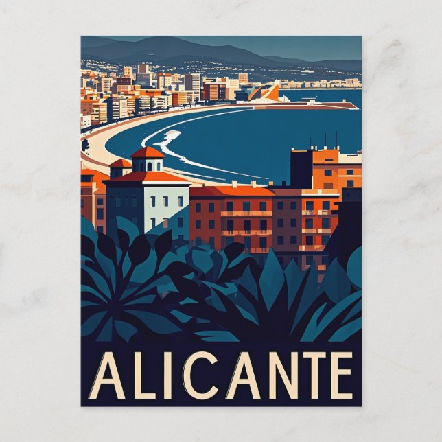 Alicante Spanien Vykort (Framsida)