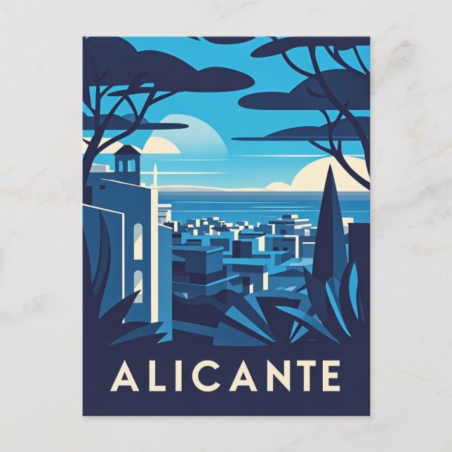 Alicante Spanien Vykort (Framsida)