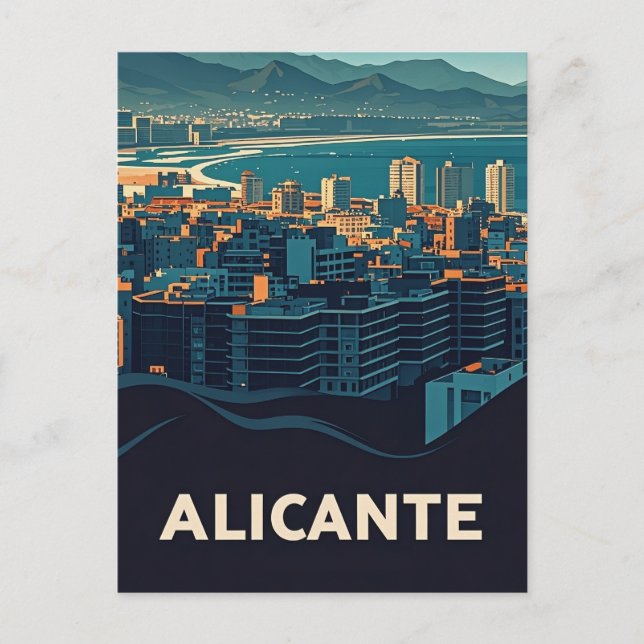 Alicante Spanien Vykort (Framsida)