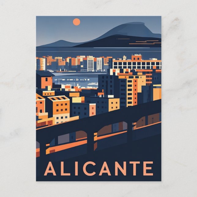 Alicante Spanien Vykort (Framsida)