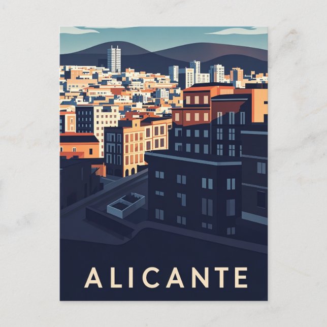 Alicante Spanien Vykort (Framsida)