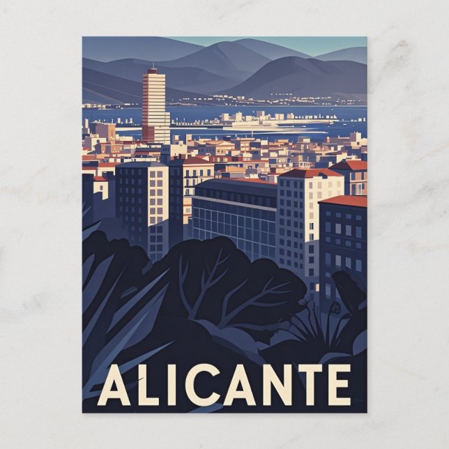 Alicante Spanien Vykort (Framsida)